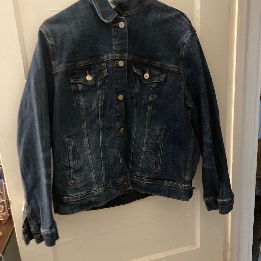 Jean Jacket with floral scarf